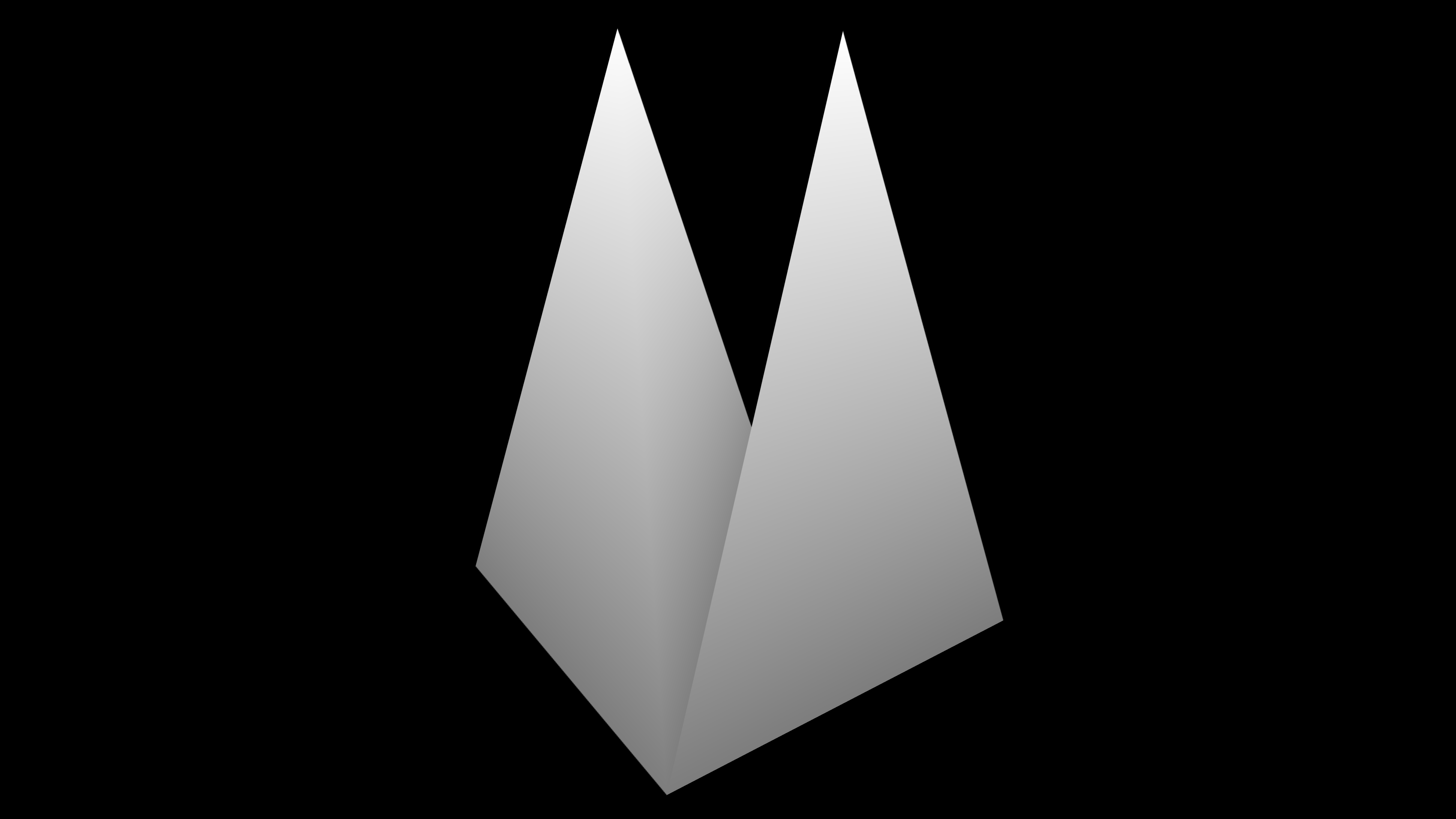 Two three-dimensional triangular pyramids will be displayed